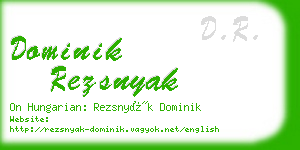 dominik rezsnyak business card